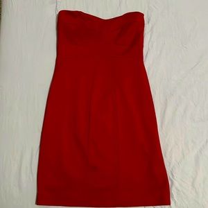 Size 6, strapless Gianni Bini Red mini dress